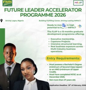 Flour Mills of Nigeria (FMN) Future Leaders Accelerated Program (FLAP) 2026