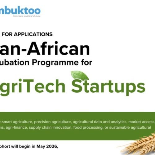 UNDP timbuktoo Pan-African Incubation Programme 2026 for AgriTech Startups