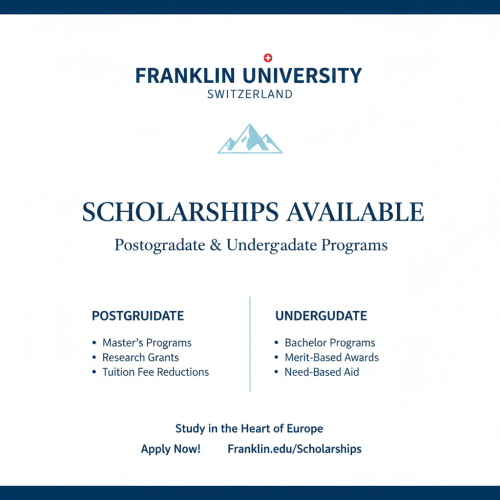 Franklin University Scholarships in Switzerland (Postgraduate & Undergraduate)