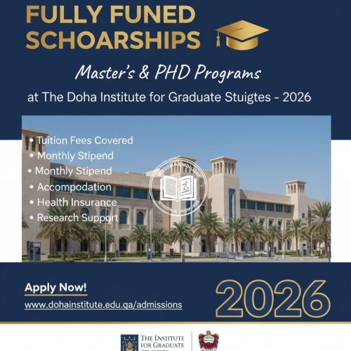 Fully Funded Master’s & PhD Scholarships at The Doha Institute for Graduate Studies – 2026