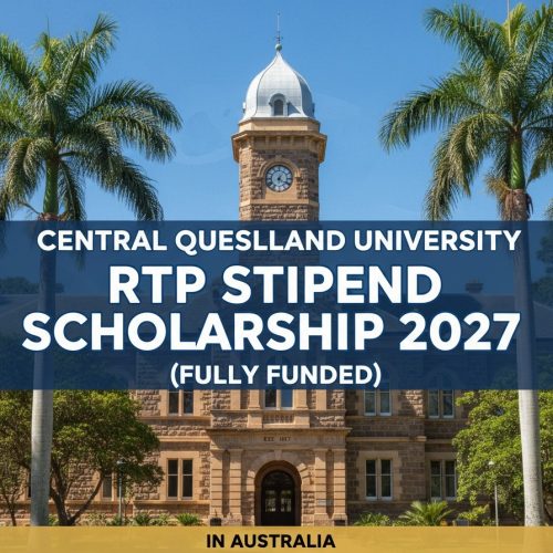 Central Queensland University RTP Stipend Scholarship 2027 in Australia (Fully Funded)