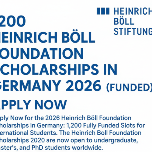 Study in Germany 2026: Heinrich Böll Foundation Scholarship (Fully Funded)